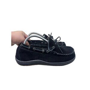 Tempur-Pedic Therman Suede Faux Fur Moc Slippers Men’s Size 11 Wide